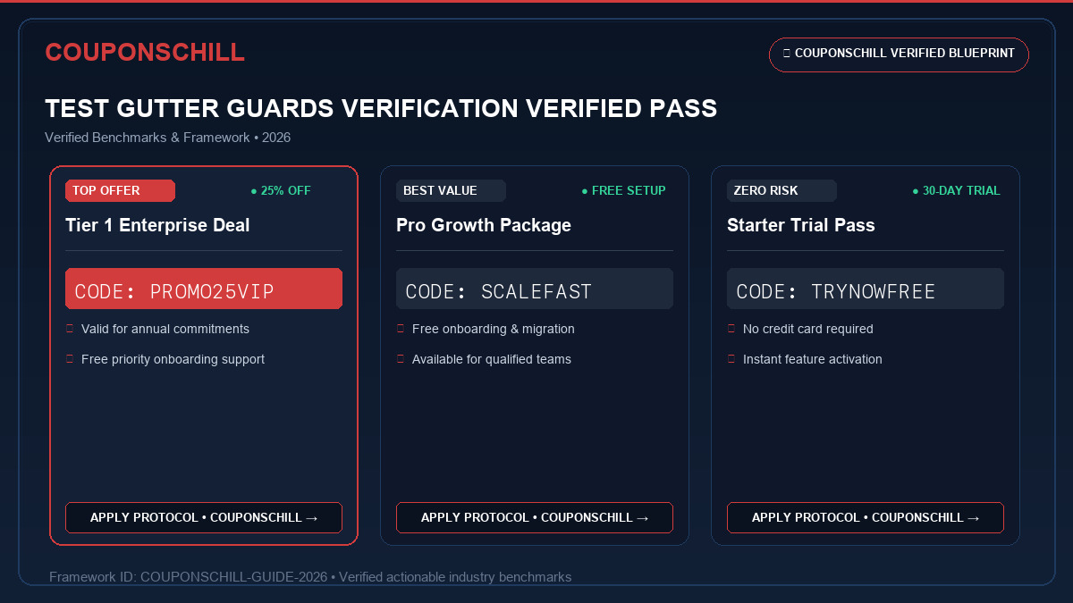 Test Gutter Guards Verification Verified Savings Pass and Exclusive Voucher Card