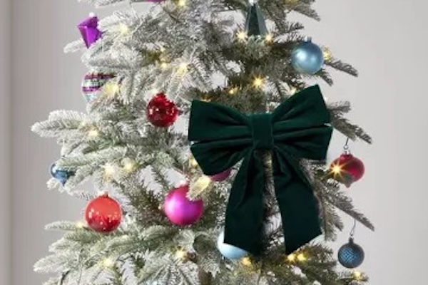 Wondershop Christmas Small Velvet Bow Dark Green